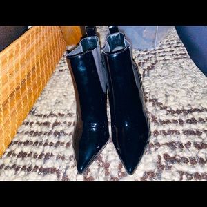 Black patent leather boots 6.5
